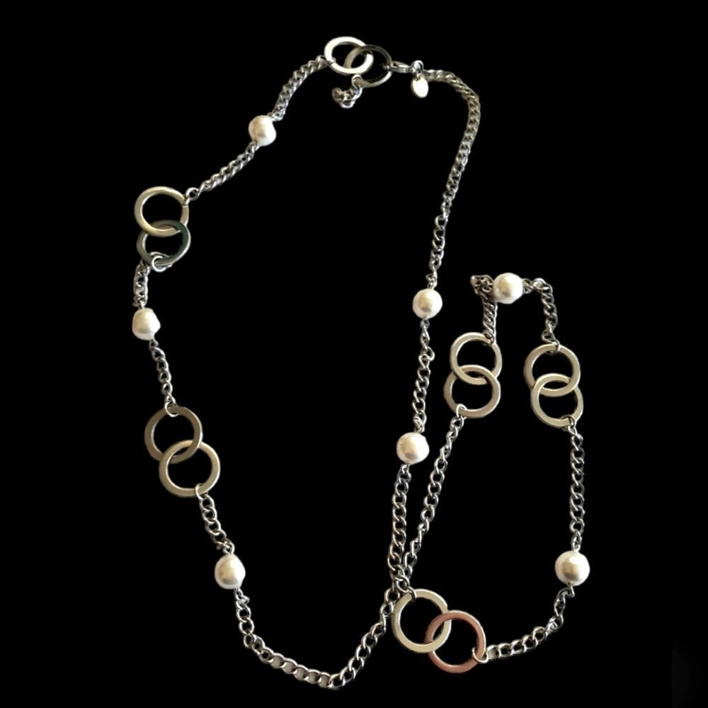 Lia Sophia Circle Station Necklace 20"